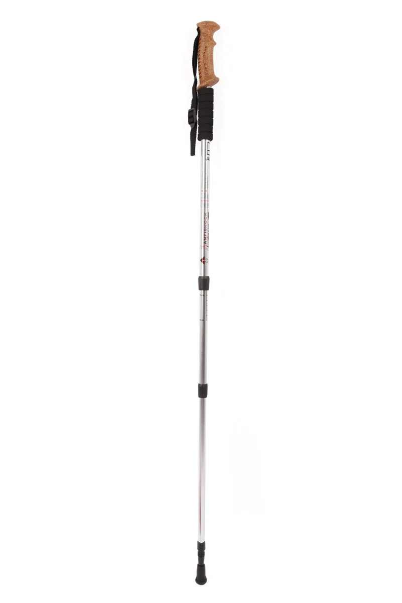 4 colores Trekking ajustable caminando Anti-Shock bastones de senderismo Alpenstock de carbono de acero de tungsteno de polo