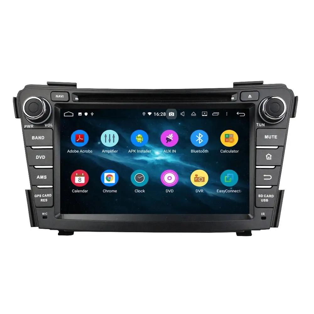 Excellent Android 9.0 Octa Core 2 din 7" Car Radio DVD GPS for Hyundai I40 2011 2012 2013 2014 2015 2016 2017 Bluetooth WIFI USB 4GB+32GB 2