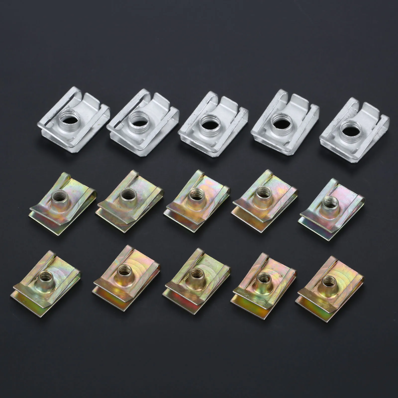 

10Pcs Auto Clips M5 M6 M8 For Car Motor Tread Panel Spire Nut Fairing Clip Fastener Speed Zinc Mounting Clamp