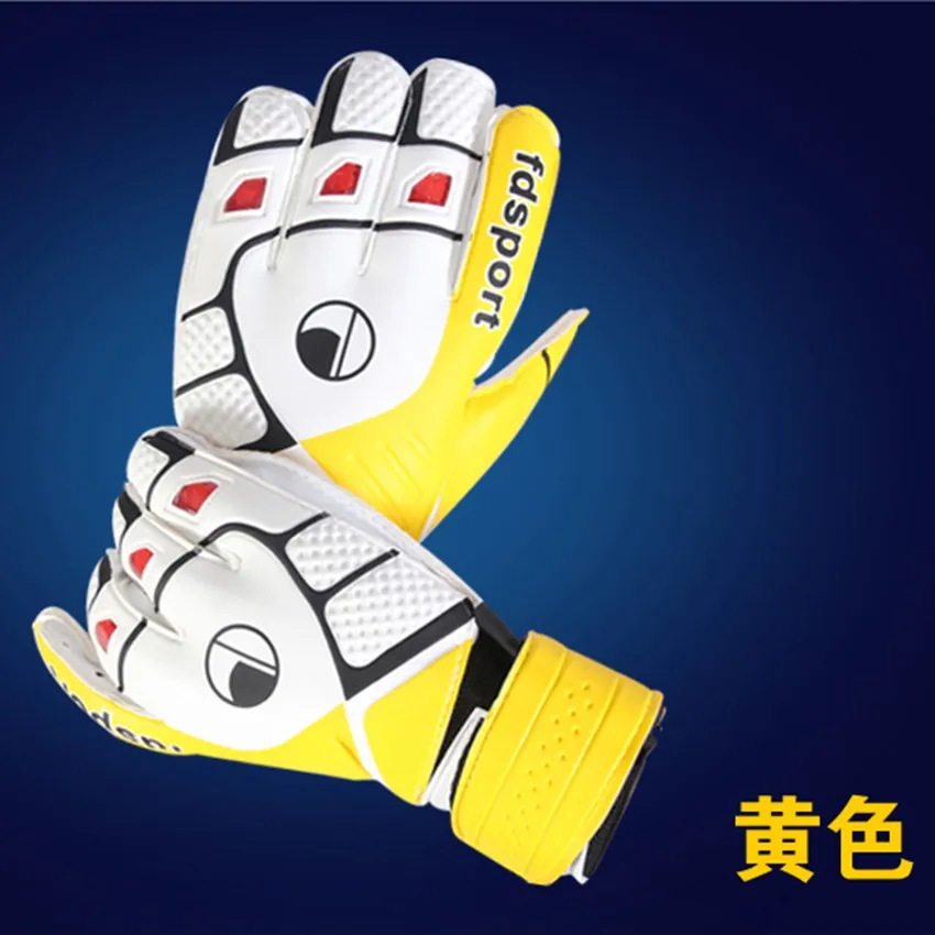 Luvas de Goleiro de Futebol com o Dedo Luvas de Goleiro Látex Pórtico Respirável Anti-skid Luvas Adulto 4 Luvas de goleiro de futebol com o