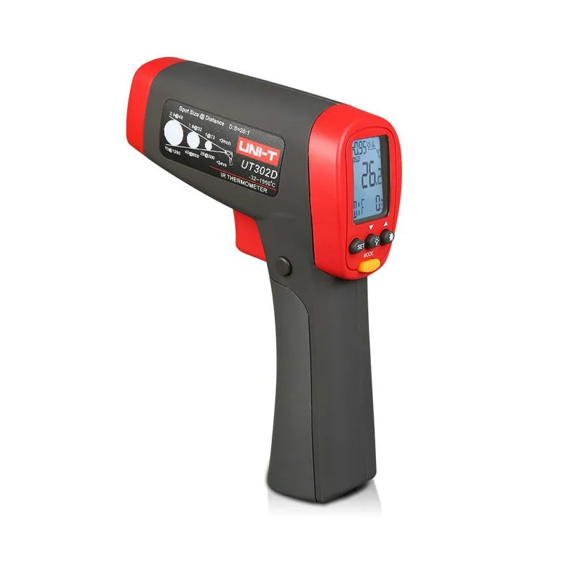 

UNI-T UT302D Infrared Thermometer -26F~1922F 20:1 Digital Meter Non-contact Fast Test MAX MIN AVG DIFF Measurement