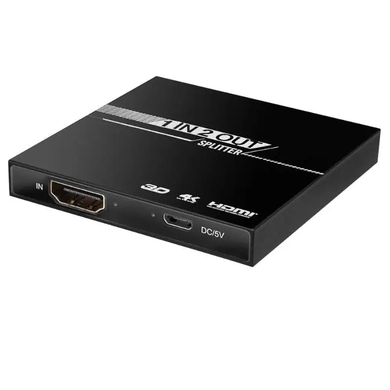 HDMI сплиттер 1 в 2 из алюминия Ver1.4 HDCP 4 K HDMI 1x2 коммутатор 3D 1080 P