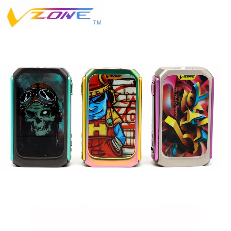 

Vzone Electronic cigarettes Graffiti 220W TC/KA Box Mod By Dual 18650 Batteries Norm/Soft/Hard/User Mode Vape Vaporizer VS SMOK