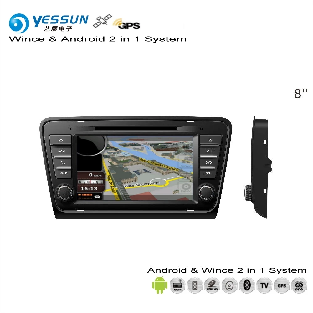 

YESSUN For Skoda Octavia MK3 2013~2014 Car Android Multimedia Radio Player GPS Navi Map Navigation Audio Video Stereo No CD DVD