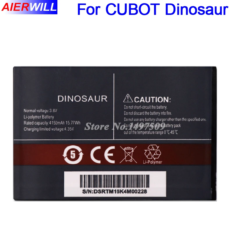 

For CUBOT Dinosaur Battery 4150mAh 100% New Replacement backup battery For CUBOT Dinosaur Cell Phone