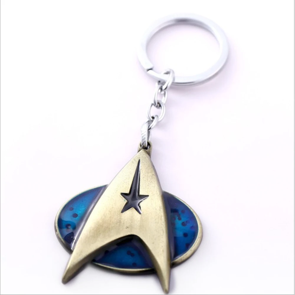 

Hot Sale STAR TREK Key Chain Keyring Souvenir Command Division Duplex Logo Metal Jewelry Collection Holder Gifts