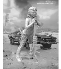 1/35 deserto Ragazza di fantasia non comprendono auto giocattolo Resina Modello In Miniatura Kit unassembly Non Verniciata