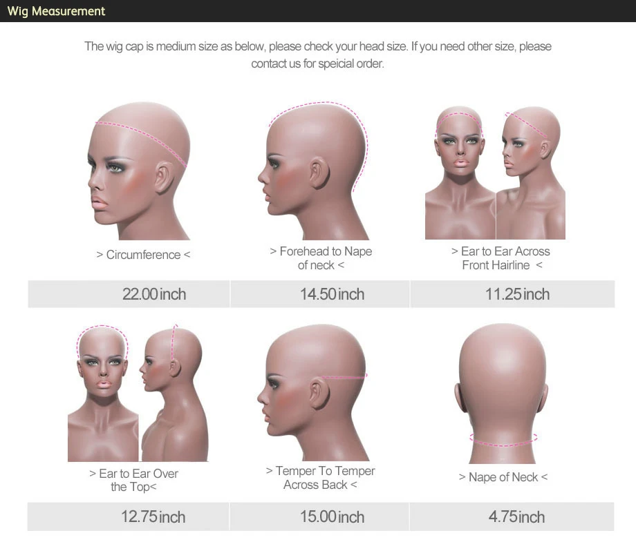 4 wig measurement