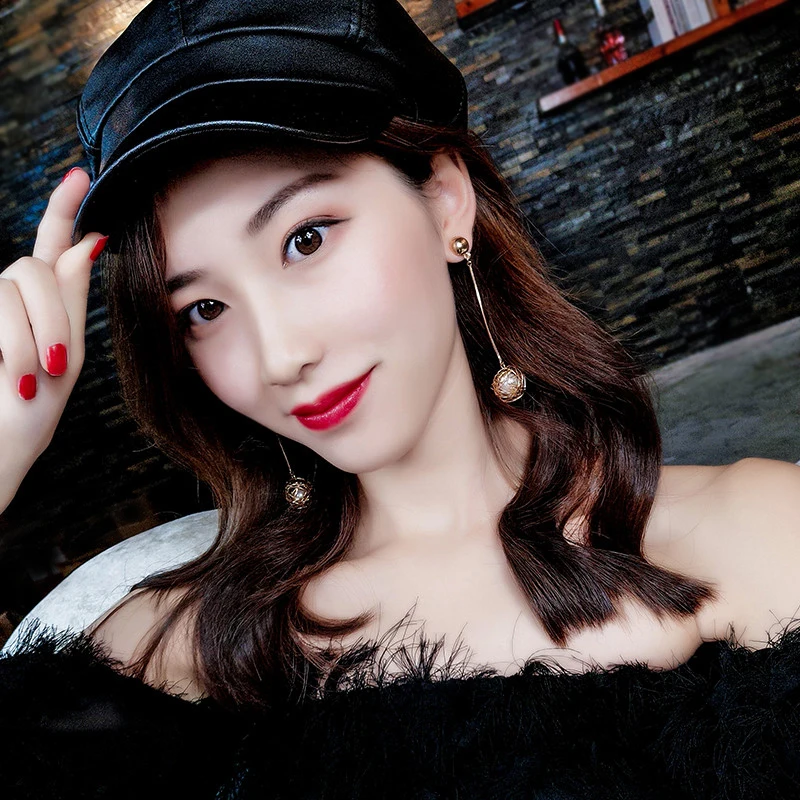 

Korean Trendy Classic Drop Earrings For Women Girl Brincos Long Hollow Ball Dangle Earrings Fashion Jewelry Pendientes Mujer