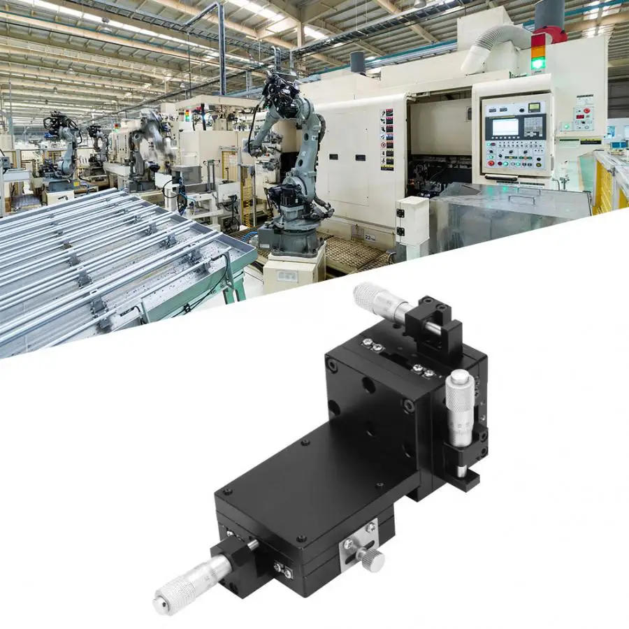 

SEMXYZL60-ACR XYZ Vertical Lift Linear Motion Platform Manual Stage Fine Tuning Sliding Table 60*60mm