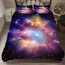 Постельное белье "галактика" Набор космического пространства одеяло из микрофибры с наволочка 2/3 шт. Твин Полный queen Размеры постельное