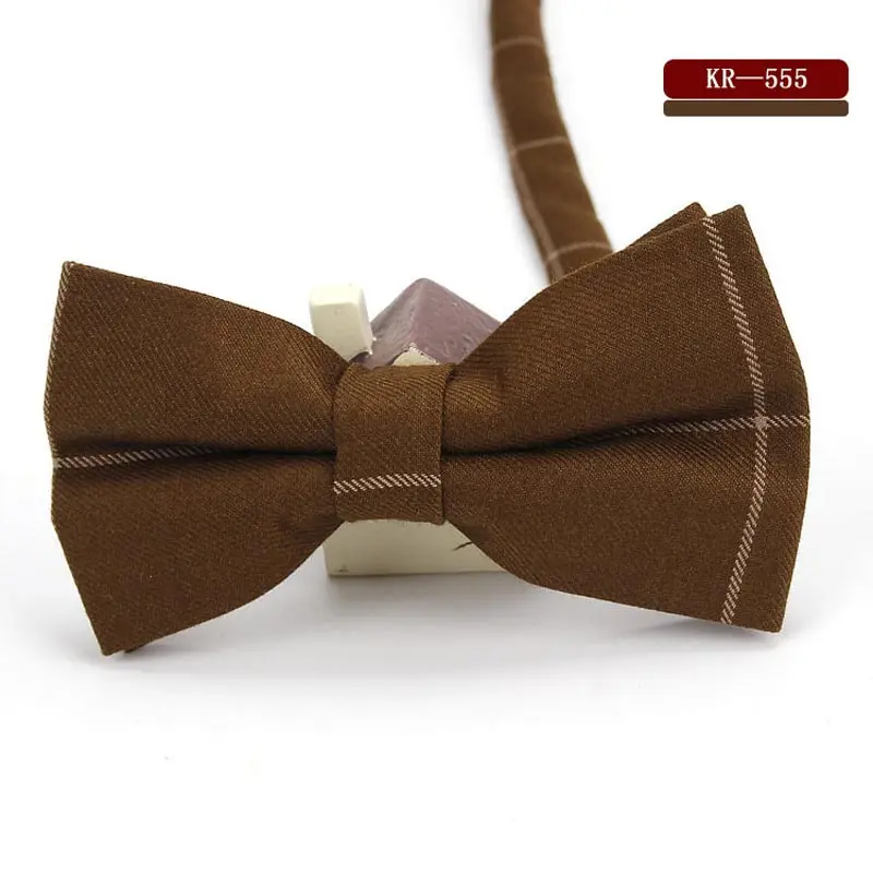 MBKR 555 KR549 винтажные регулируемые мужские хлопчатобумажные галстуки-бабочки, мужской бант-галстук в клетку, однотонные смокинги, вечерние, свадебные бабочки, Прямая поставка, галстук - Цвет: MBKR 555
