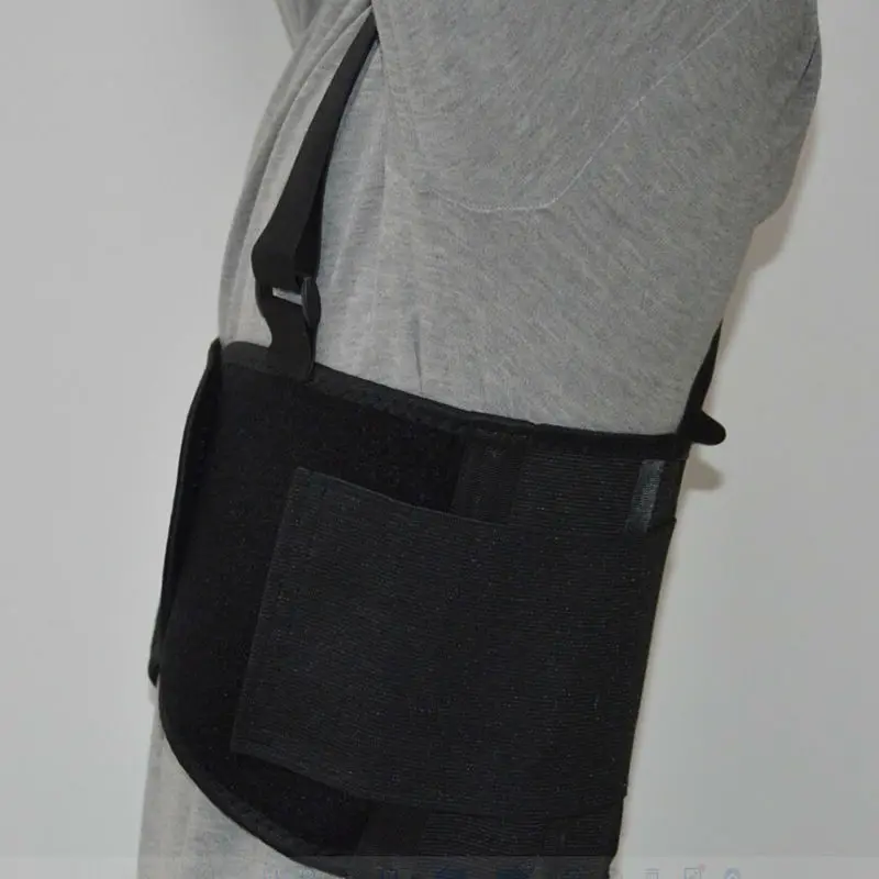 Мужской Ортопедический Корсет для поддержки поясницы, пояс для поддержки спины, регулируемый Корректор осанки с плечевыми ремнями Y002