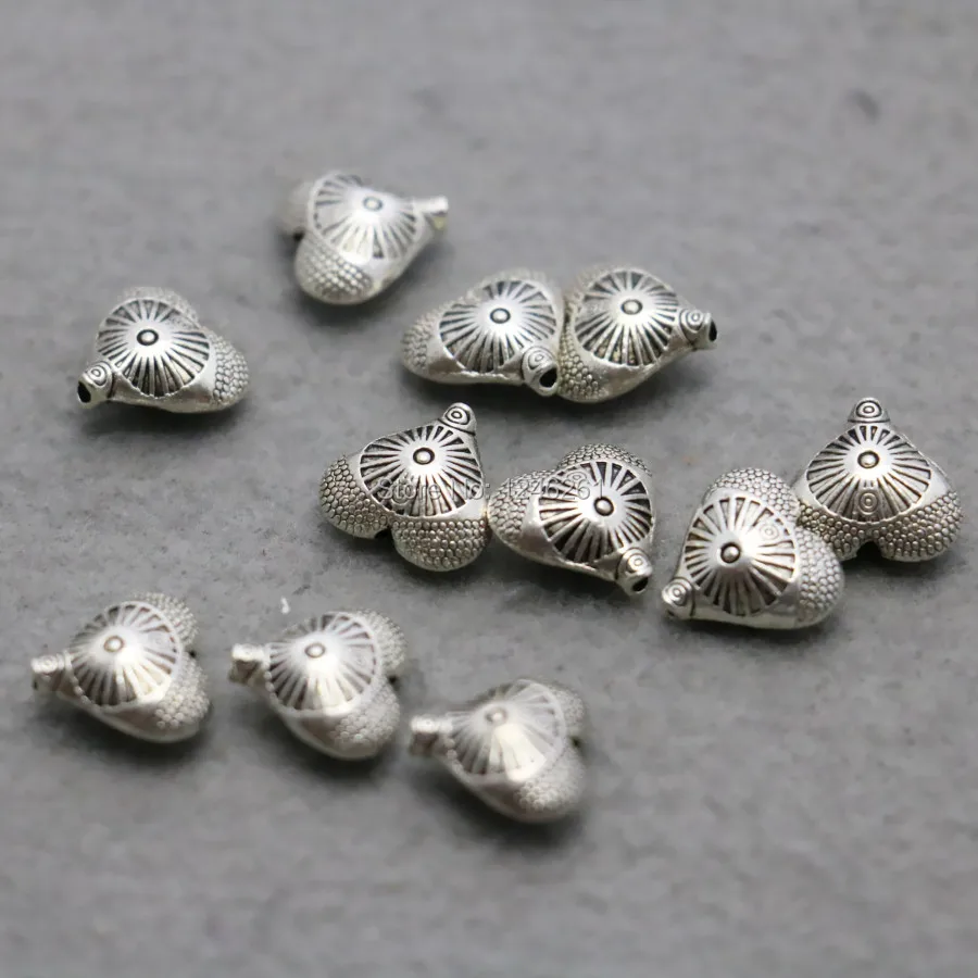 10PCS Wholesale heart Spacers DIY Alloy Metal Fittings for Accessory