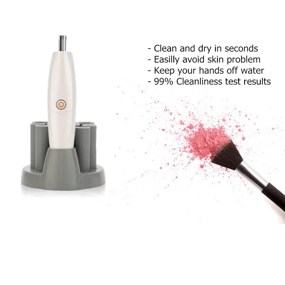 

Professional USB Charging Makeup Brush Cleaner With 8 Silicone Sleeve Automatic Electric Machine with UV Disinfectant Lamps