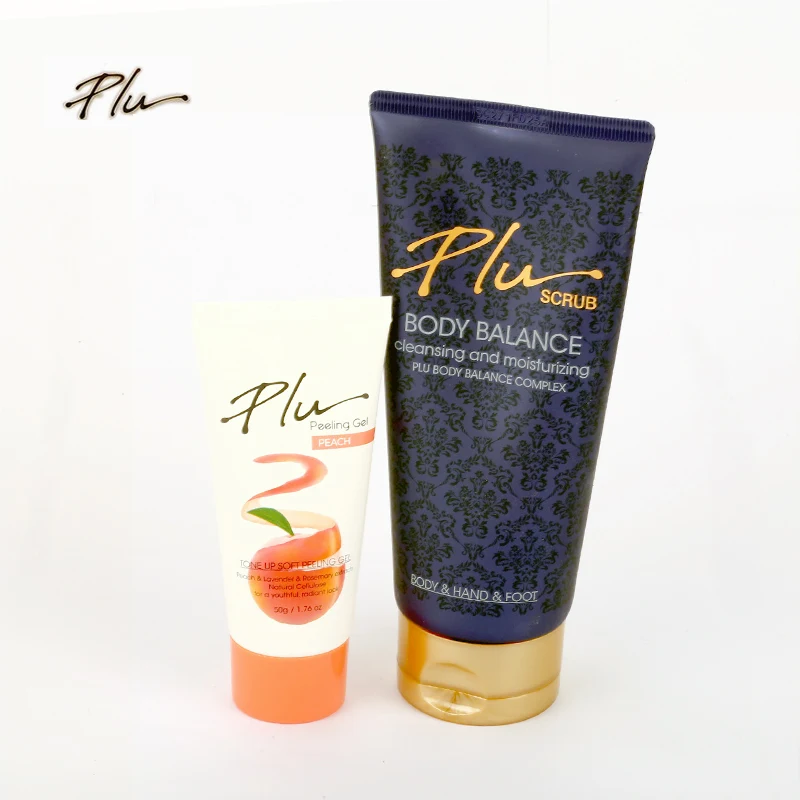 Korea PLU Natural Exfoliating scrubs set, aloe vera gel peach whitening