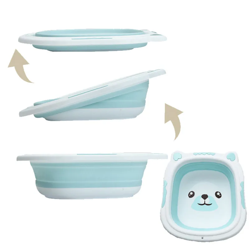 Portable Foldable Baby Bath Tub Infant Washbasin Collapsible Tourism Newborn Folding Basin Wash Holder Footbath Basin