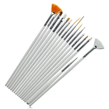 15pcs/Set Nail Art UV Gel Design Pen Painting Brush Set for Salon Manicure Tips Tool Free Shipping