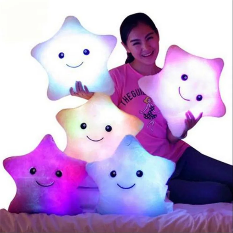 Hot 38cm Led Light Pillow Luminous Pillow Plush Cushion Pillow Colorful