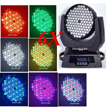 

6pcs/lot 108x3w led moving head rgbw dmx lyre wash led moving head light moving rgbw led