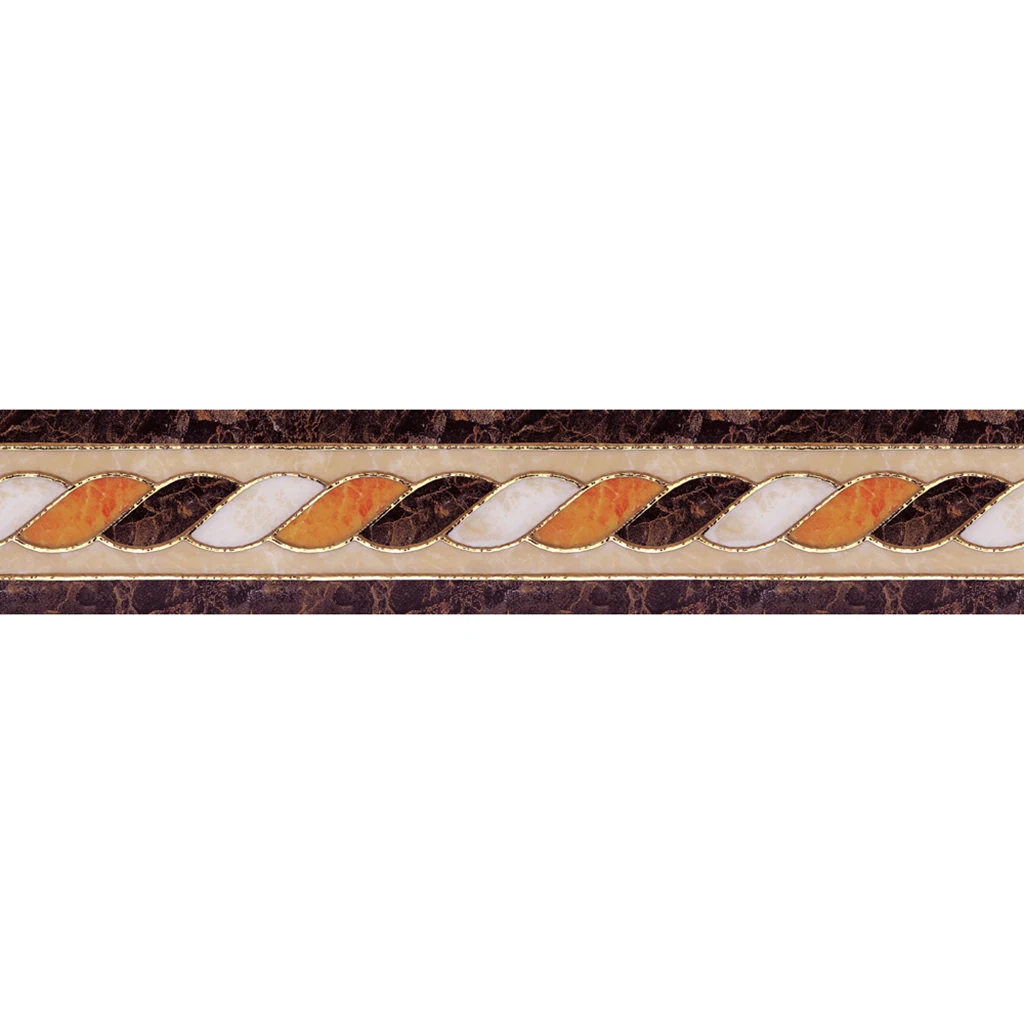 2 Styles Available PVC Oil Proof Kitchen Waist Line Sticker Gold Foil Vinyl Mural Self Adhesive