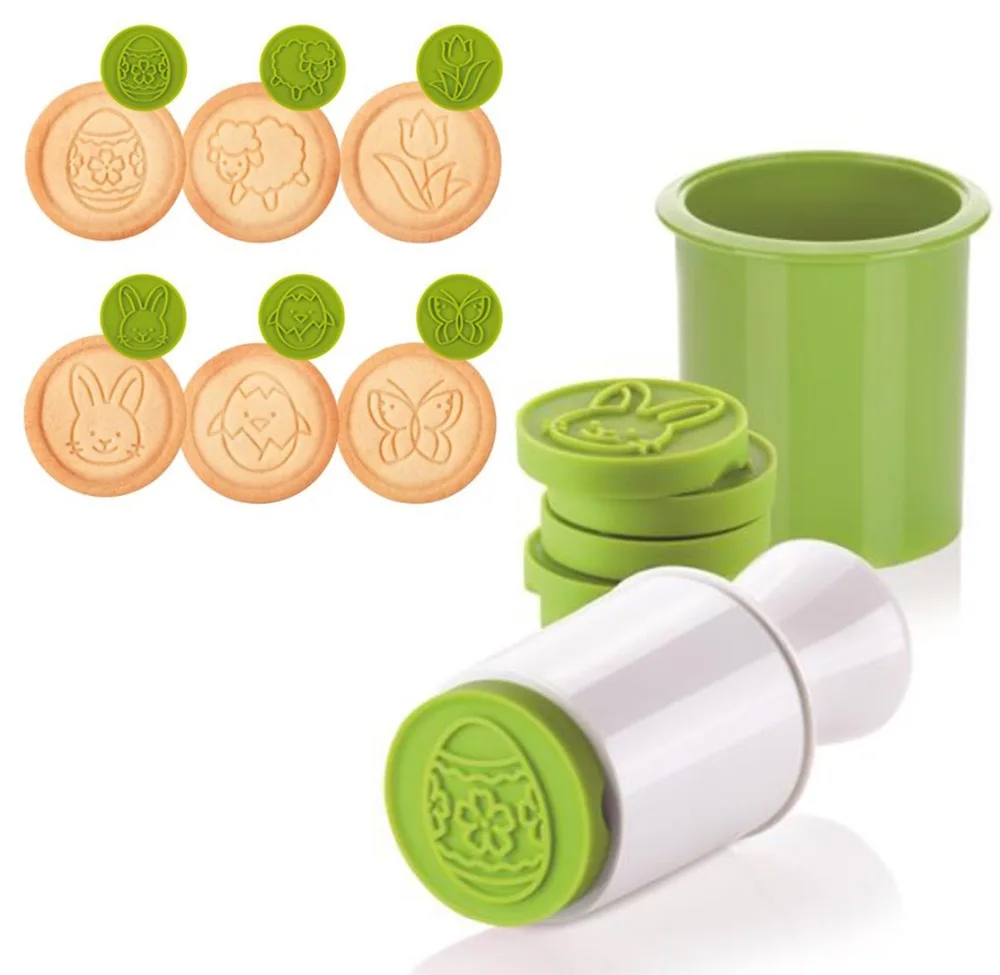 Silicone Cookie stamp with 6 Easter Motifsin Baking & Pastry Tools