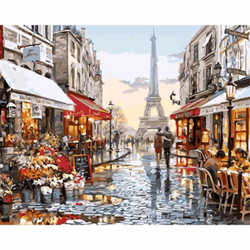 

New DIY Acrylic Oil Painting 30*40cm Frameless Wall Decor By Numbers Hand Painted Canvas Painting for Living Room Home Decor HY3