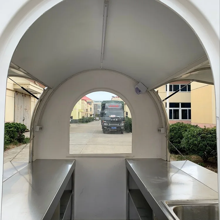  KN-220E mobile food carts/trailer/ ice cream truck/snack food carts with 4 pneumatic/Inflatable tir