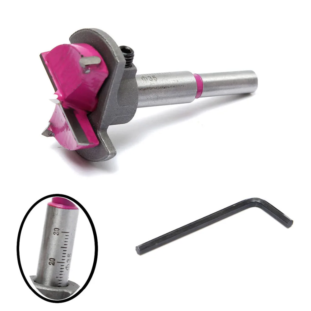 35MM Carbide Tipped Hinge Cutter Wood Positioning Drill Bit Reamer With