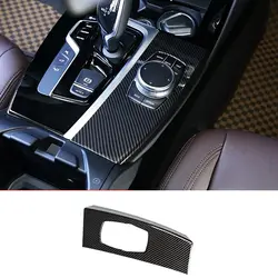 JEAZEA углеродного волокна ABS стайлинга автомобилей интерьера мультимедийный переключатель Накладка для BMW X3 X4 2018