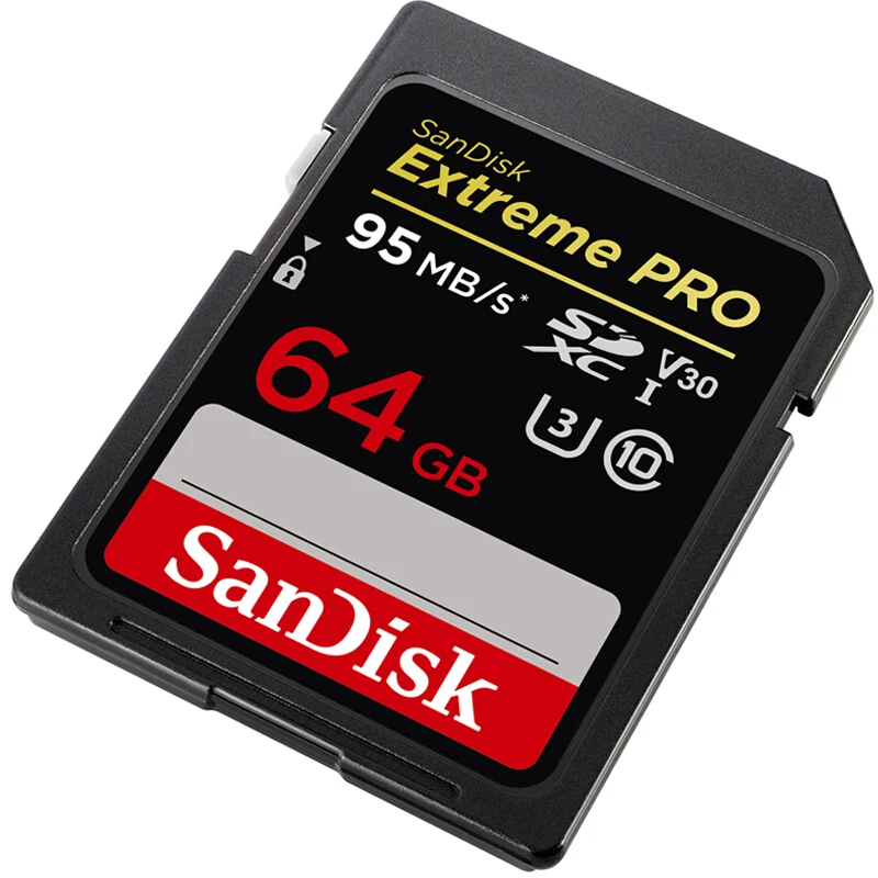 Двойной Флеш-накопитель SanDisk Extreme PRO SDHC объемом до 32 GB 16 GB/SDXC 256 ГБ 64 Гб 64 Гб SD карты C10 U3 до 95 МБ/с. для камеры/видеокамеры/карта памяти компьютера