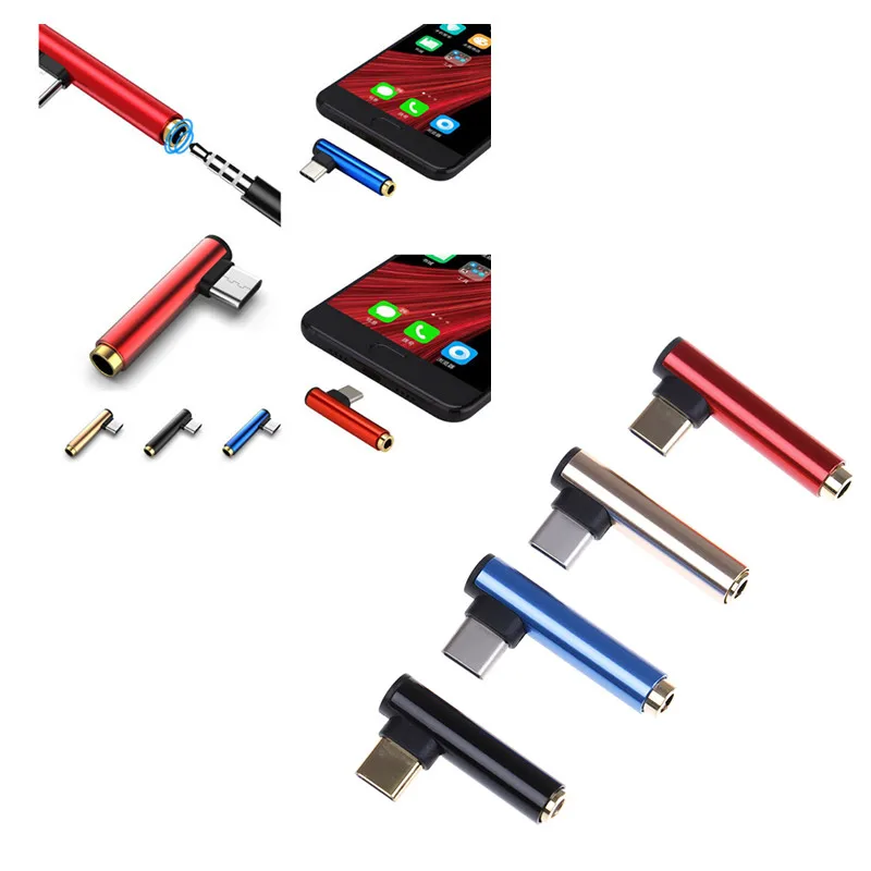 Aluminium Alloy USB Type C Male To 3.5mm Jack Female Earphone Jack