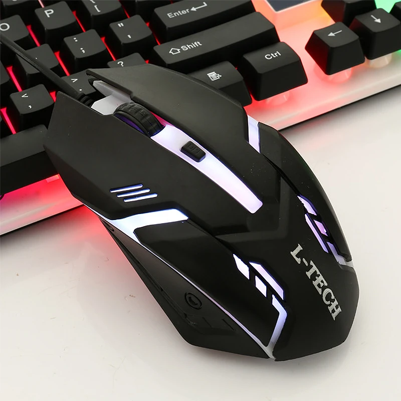 

Wired Mouse Illuminating Mechanical Mouse Gaming Mouse For Notebook Desktop