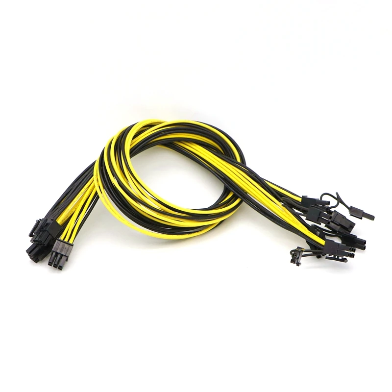 UL 1007 16AWG PCI E 6Pin до 8Pin (6 + 2Pin) Кабель питания для GPU видеокарты ETH эфириум
