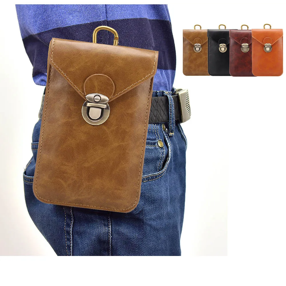 

Universal Smart Phone Bag Cover Belt Clip Holster Leather Pouch Case for Google Pixel 1 2 3a XL for BlackBerry PRIV Key one Key2