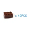 40pcs Thick 2x3 DIY Building Blocks Figures Bricks Dots Educational Creative Size Compatible With 3002 Plastic Toys for Children 2