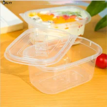 BXLY10pc280ml торт Melaleuca фрукты Рыбалка Коробка прямоугольная упаковка коробка одноразовый Ланчбокс кухня гаджет DIYParty Supplies.8.5