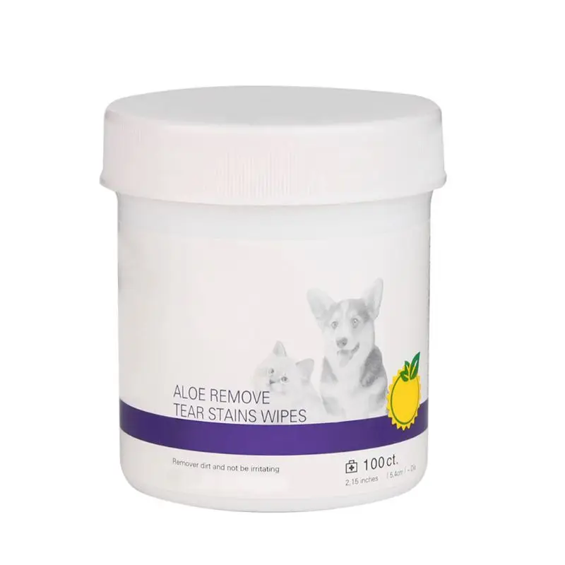 

100Pcs Pet Eye Wet Wipes Cat Dog Tear Stain Remover Cleaning Wipes Grooming Paper Towels halloween or christmas gift