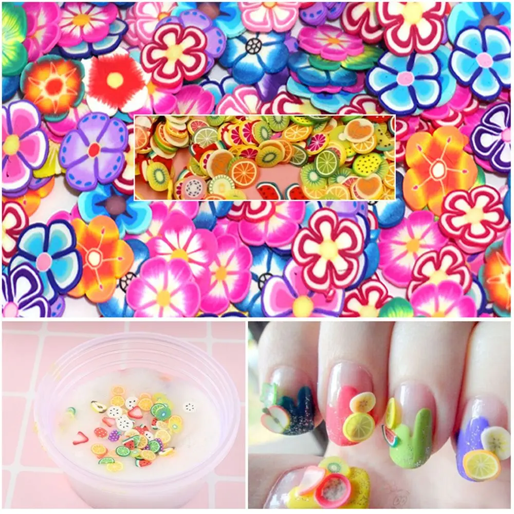 

1 Pack Nail Art Polymer Clay Canes Fruit Slice Set Gel Polish Tips Fashion DIY Cute Summer Watermelon Decor Decals Kit Nail Art