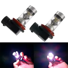 Tiptop 2PC 100W H8 H11 LED High Power Front Fog Lamps Bulbs White Light Car Styling Free Shipping Retail&Wholesale
