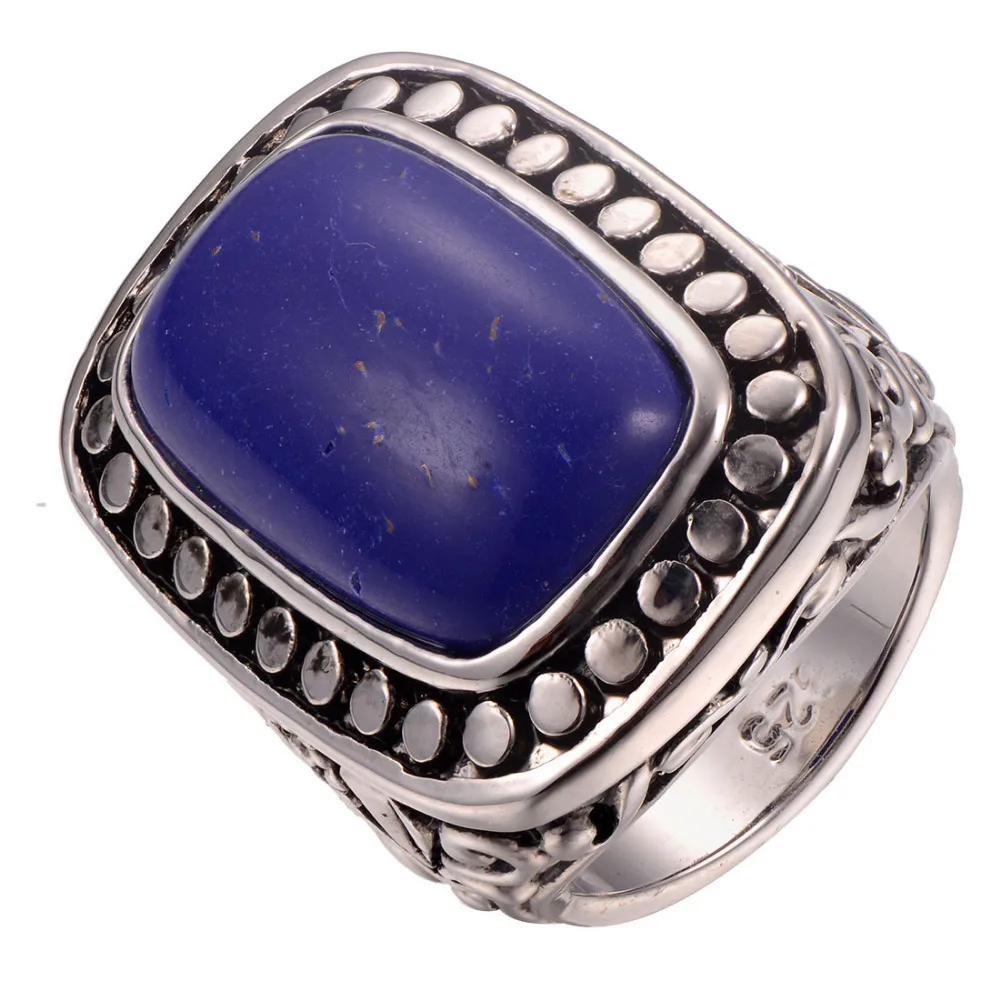 Кольцо из серебра 925 пробы с лазуритом размеры 6 7 8 9 10 F1267|ring size|925 sterling silver ringsterling