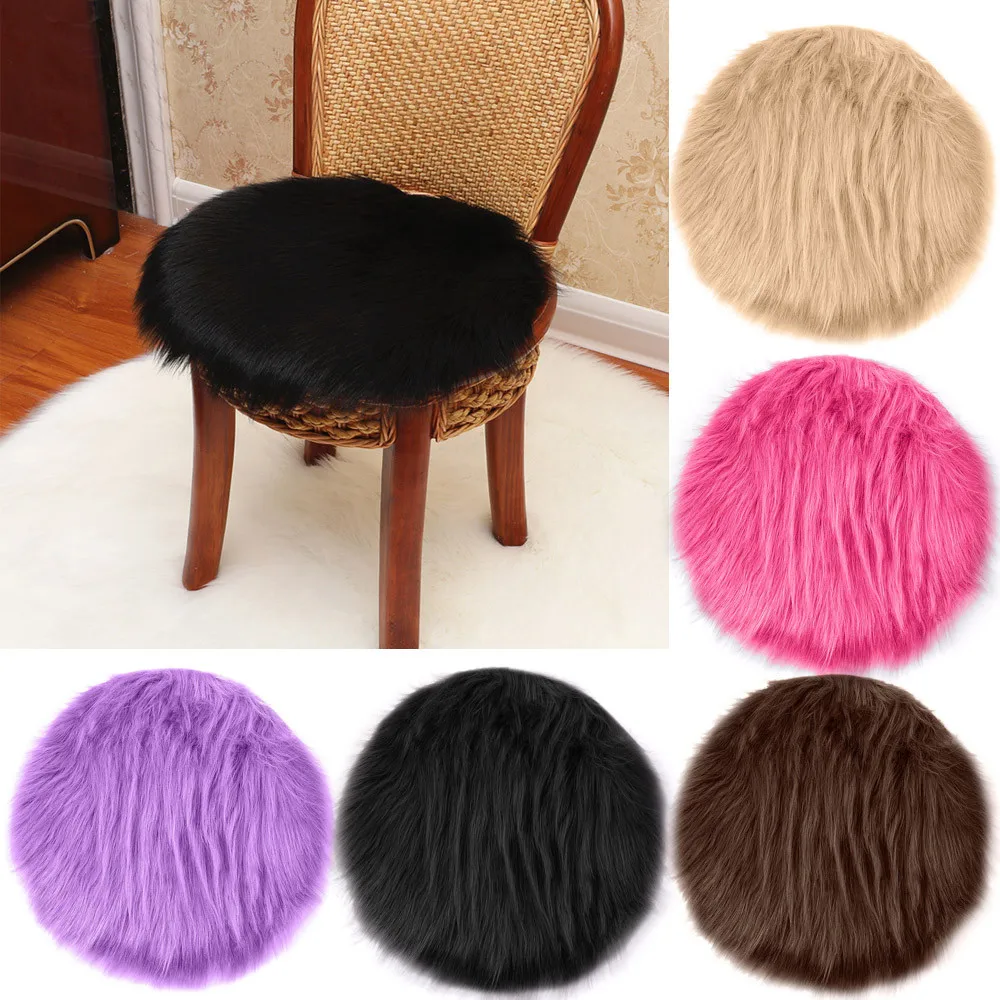 

Soft Artificial Sheepskin Rug Chair Cover Artificial Wool Warm Hairy Carpet Seat