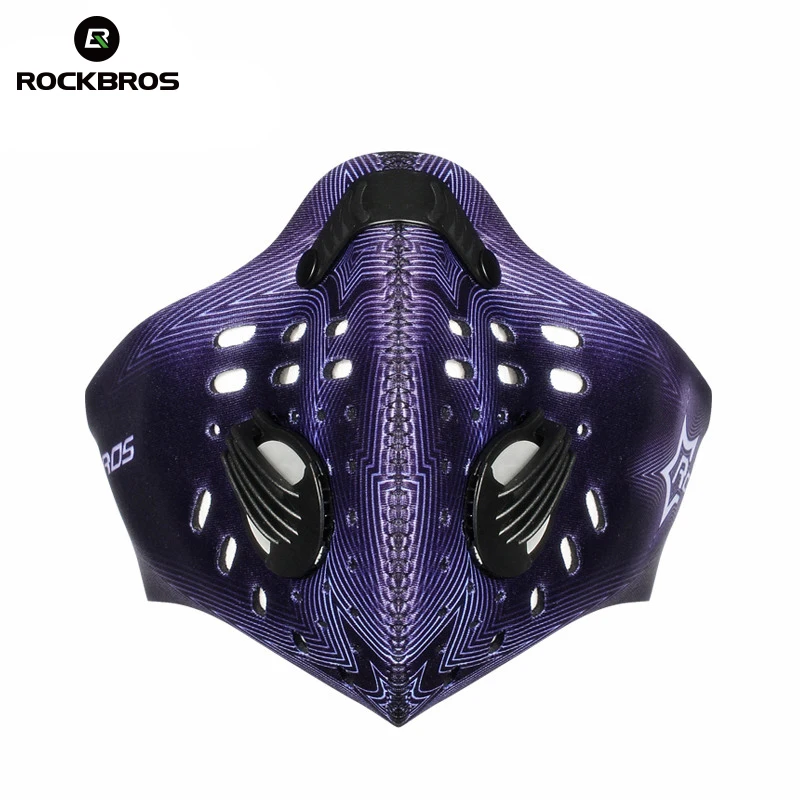 

ROCKBROS Skiing Thermal Face Masks Dustproof City Breathable Mask Snowboard Cycling Half Filter Mount Bicycle Motor Activated