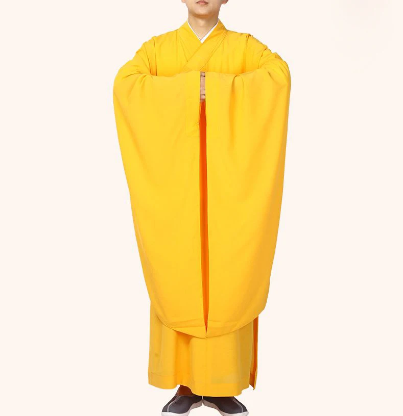 Details about   buddhist shaolin monk wide-sleeve robe zen lay meditation gown HaiQing suits 
