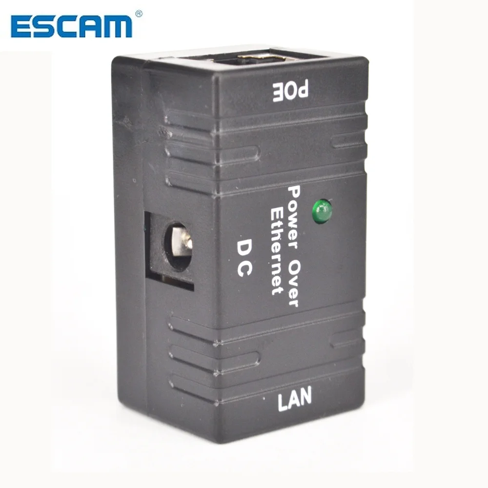 ESCAM-inyector divisor POE pasivo DC Power sobre Ethernet RJ45 10/100mbp, adaptador de montaje en pared para red LAN, cámara IP de seguridad