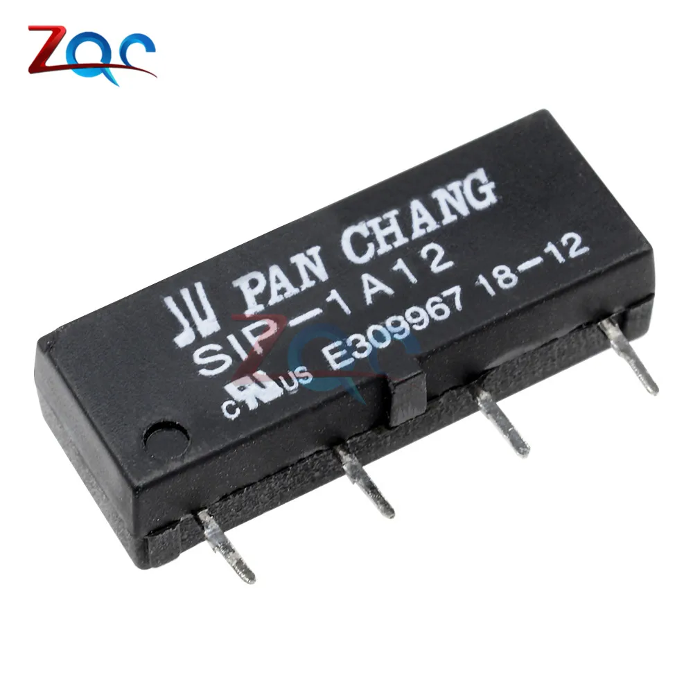 5 шт. SIP-1A12 1A12 12V 1A DIP4 Герконовое реле 12V Напряжение 4 pin Герконовое реле Высокочувствительный сухой релейный трубчатый