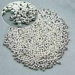 1000 шт/партия 3 мм круглые бусины для изготовления ювелирных изделий Браслеты ожерелье DIY Металлические Ювелирные изделия Аксессуары из