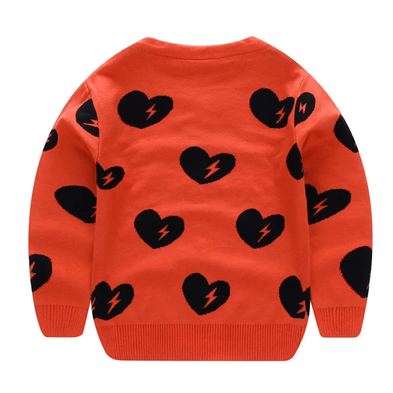 inverno junior cheio de algodão corações cardigan