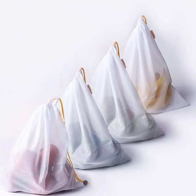 

Reusable Produce Bag, Washable Premium Mesh, Large, Medium & Small, Double-Stitched Strength, Eco Friendly Net For Grocery Sho