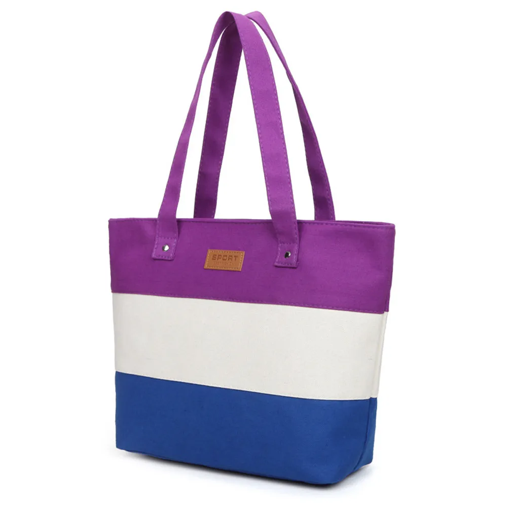 Женская брендовая сумка, высокое качество, Женская Холщовая Сумка-тоут с цветными блоками, модная сумка через плечо, женская сумка-кошелек@ py